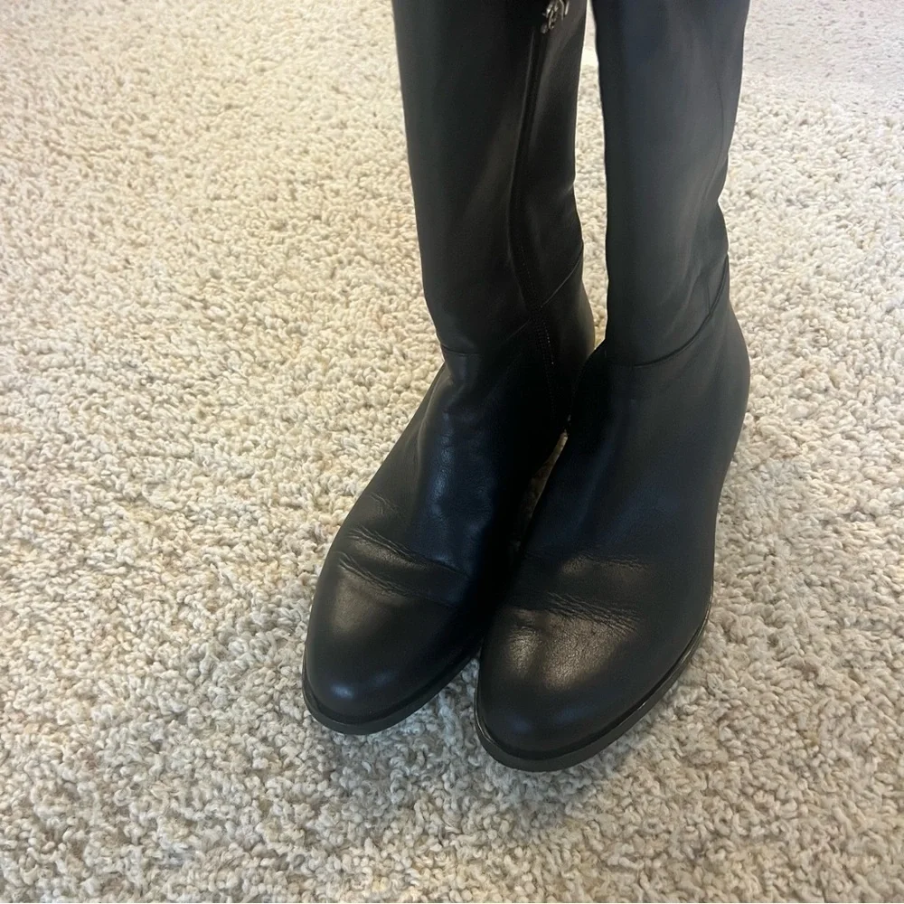 Jimmy Choo black leather riding boots